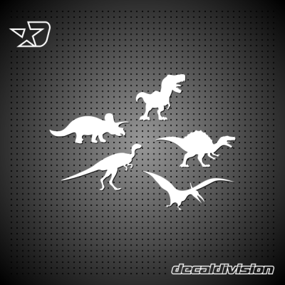 Dinosaur Silhouette Sticker Set